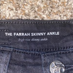 AG skinny high rise black jeans